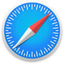 Safari Browser Logo - A stylized compass rose overlaid with the word 'Safari